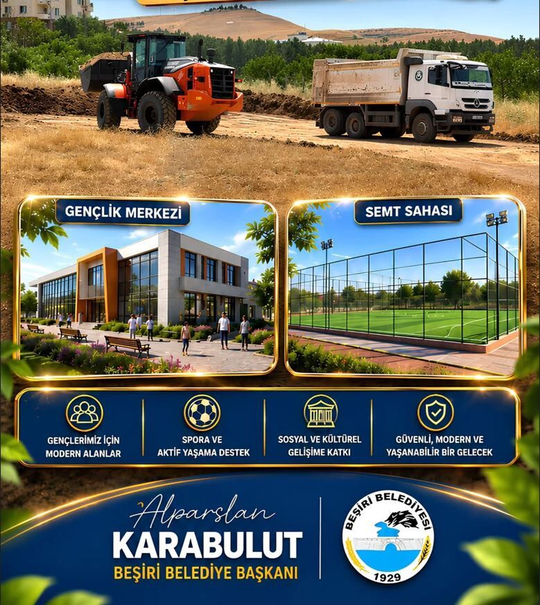 Beşiri’de Gençlik Merkezi Ve Semt Sahası İçin Çalışmalar Başladı1 (1)