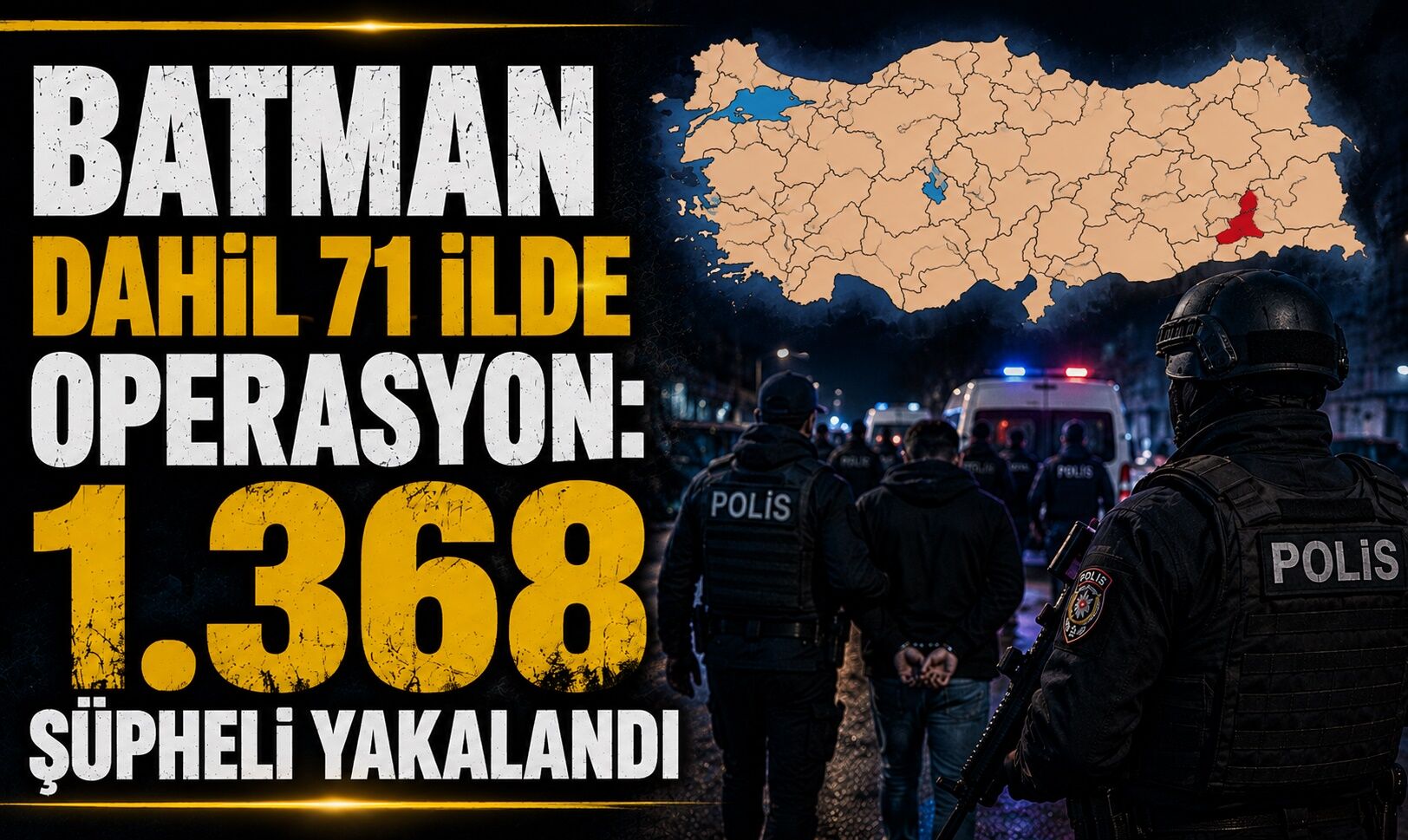 Batman Dahil 71 İlde Operasyon! 1.368 Şüpheli Yakalandı