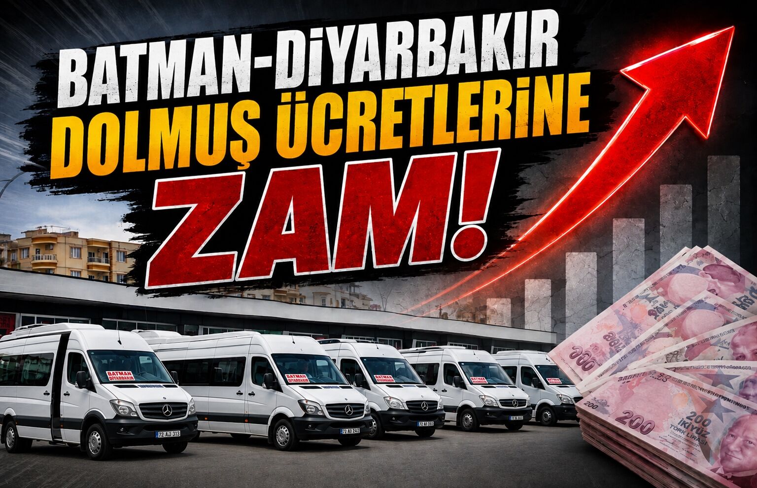 Batman-Diyarbakır Dolmuş Ücretlerine Zam! Yeni Tarife Bugün Yürürlüğe Girdi