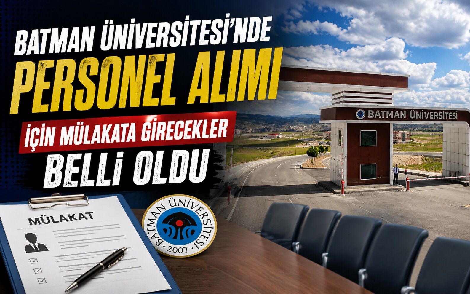 Batman Üniversitesi’nde Personel Alımı İçin Mülakata Girecekler Belli Oldu