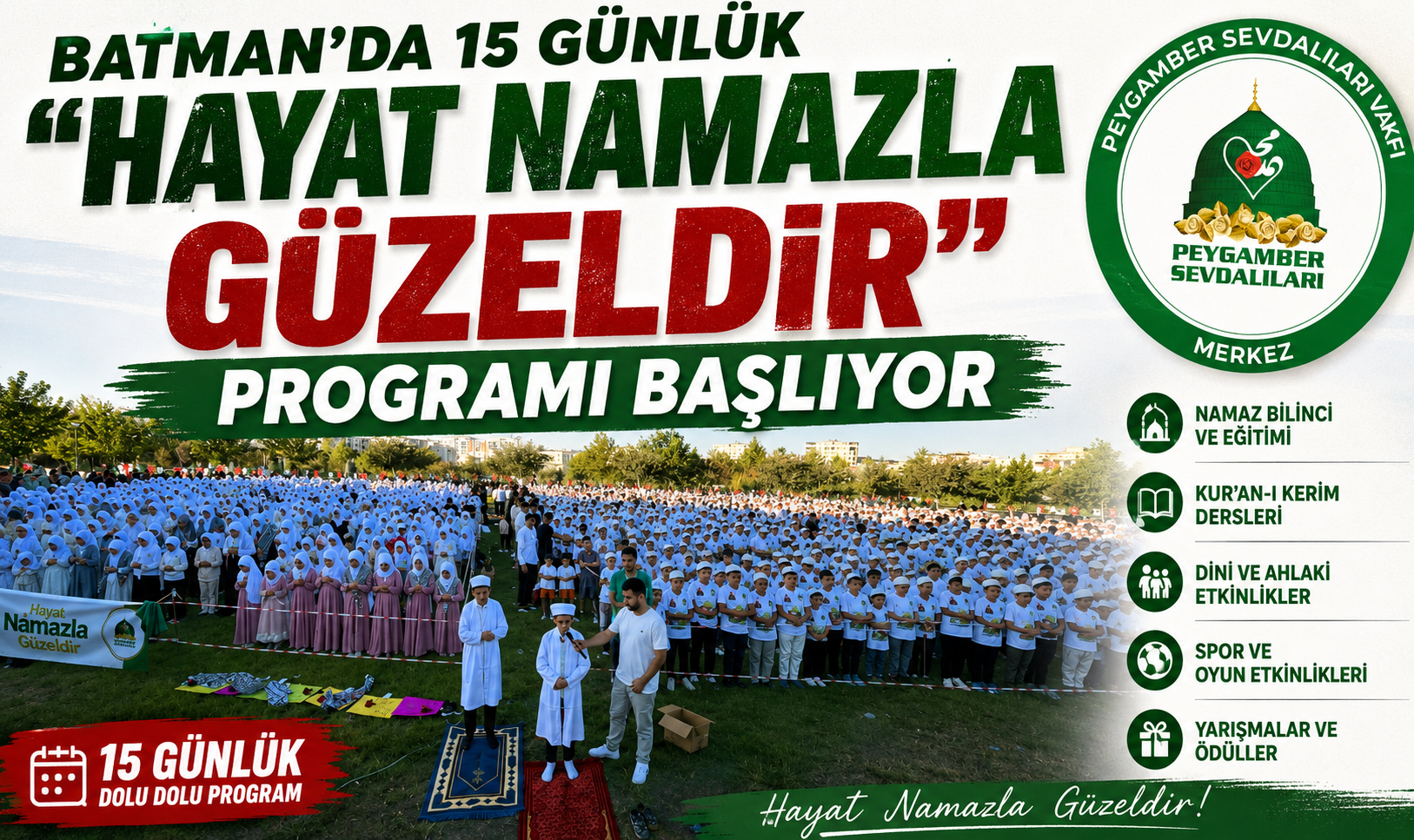 Batman’da 15 Günlük “Hayat Namazla Güzeldir” Programı Başlıyor