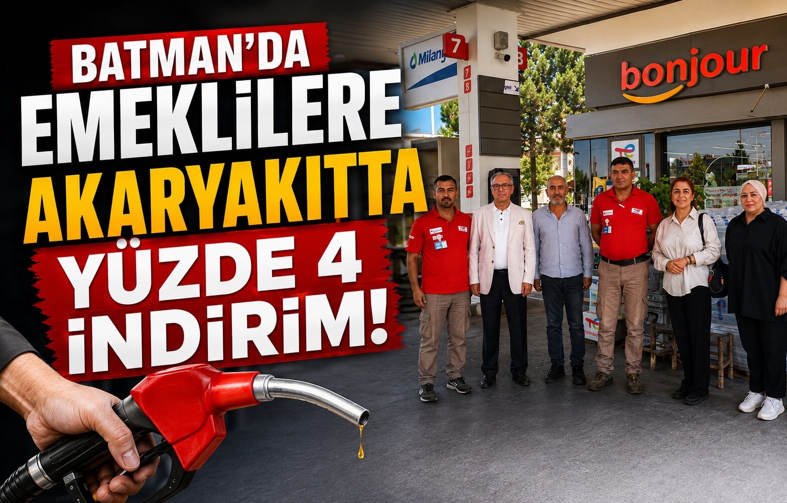 Batman’da Emeklilere Akaryakıtta Yüzde 4 İndirim