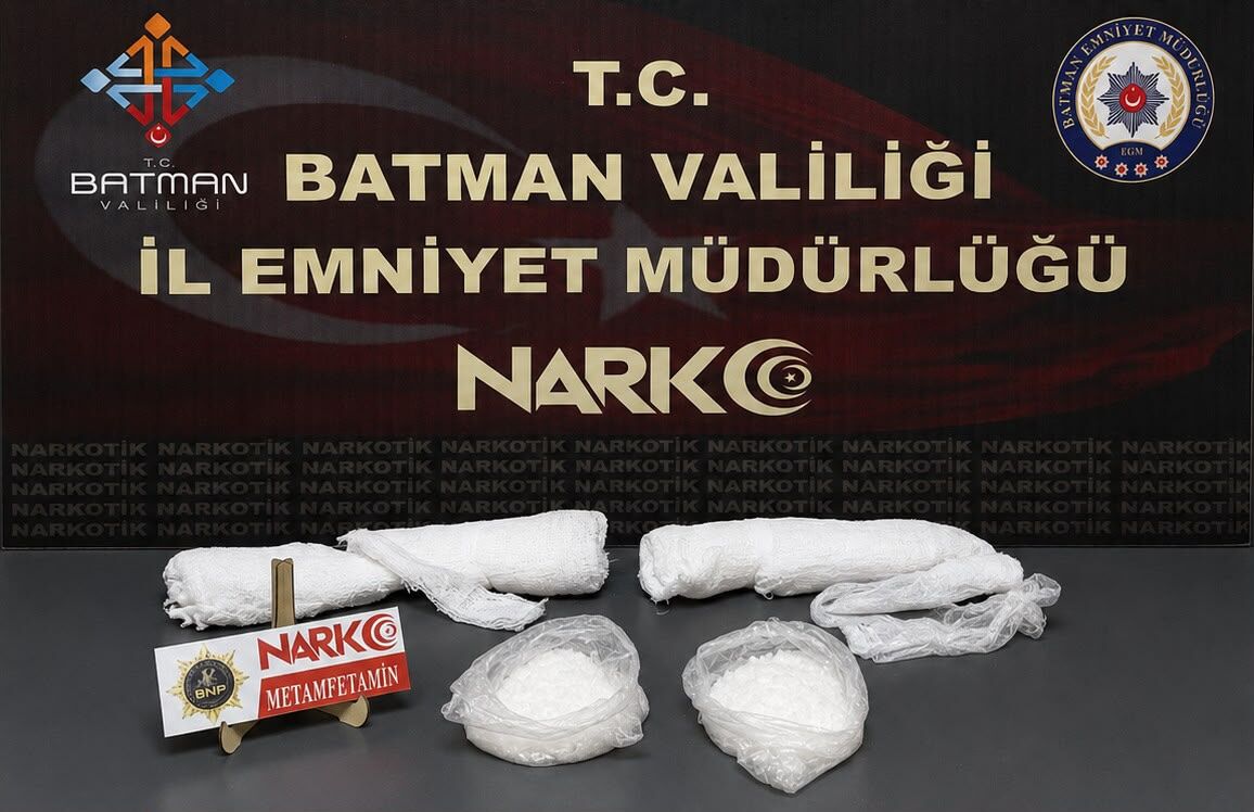 Batman’da Yolcu Otobüsünde 1 Kilo 18 Gram Metamfetamin Ele Geçirildi