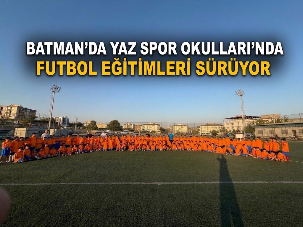 Batman’da Yaz Spor Okulları’nda Futbol Eğitimleri Sürüyor