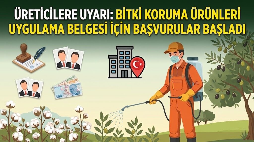 Üreticilere Uyarı: Bitki Koruma Ürünleri Uygulama Belgesi İçin Başvurular Başladı