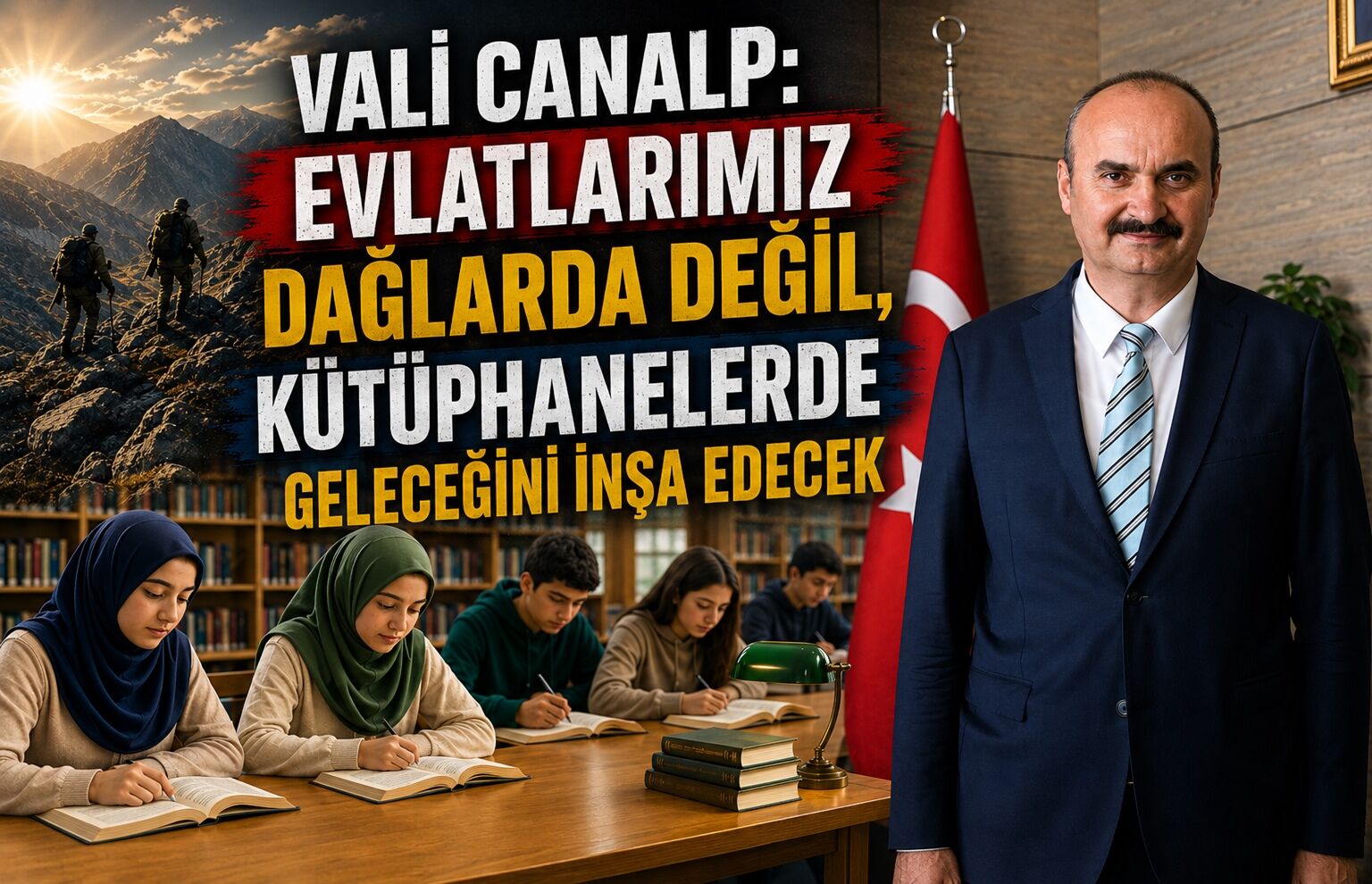 Vali Canalp: “Evlatlarımız Dağlarda Değil, Kütüphanelerde Geleceğini İnşa Edecek”
