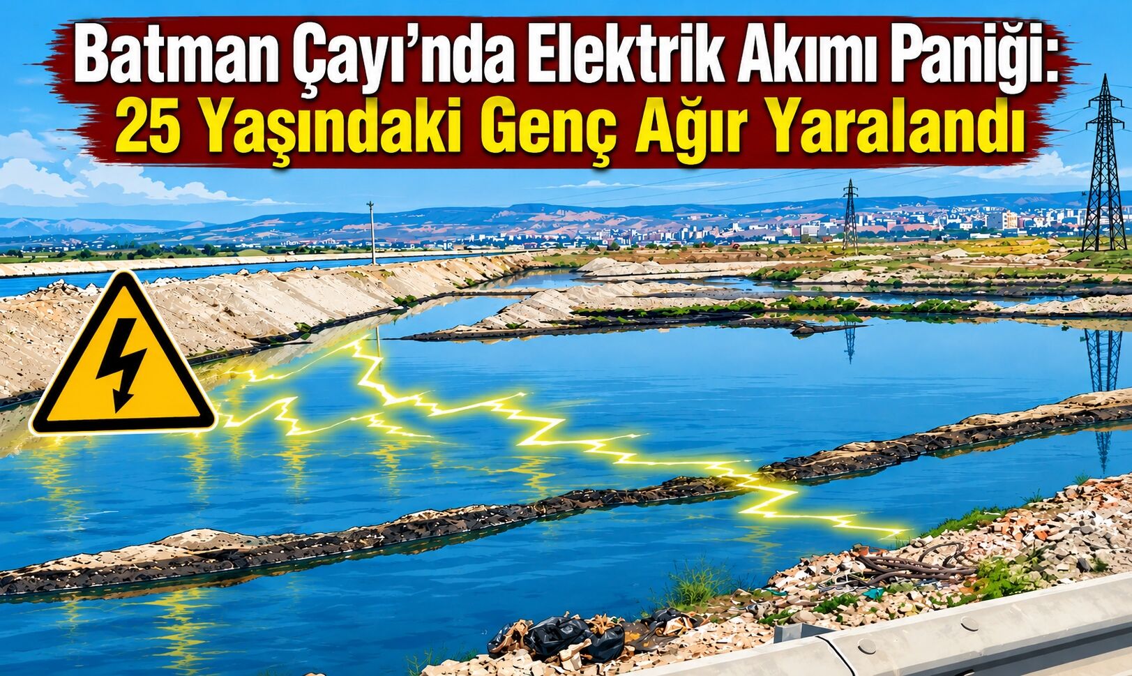 Batman Çayı’nda Elektrik Akımı Paniği: 25 Yaşındaki Genç Ağır Yaralandı