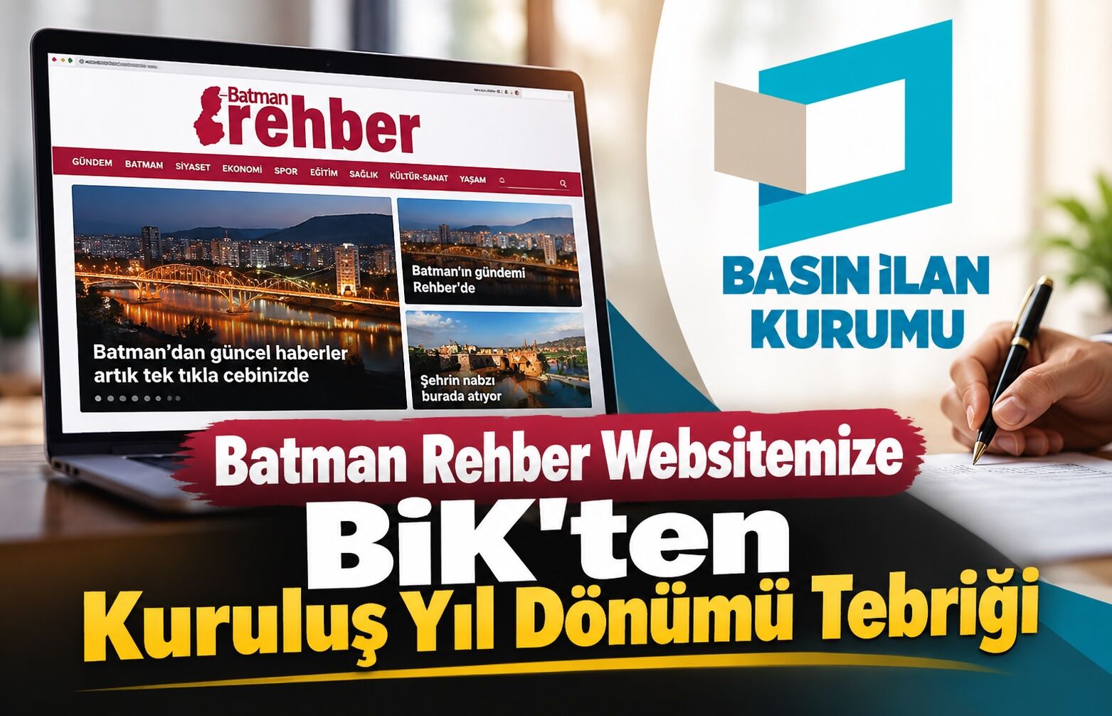 Batman Rehber Websitemize BİK'ten Kuruluş Yıl Dönümü Tebriği