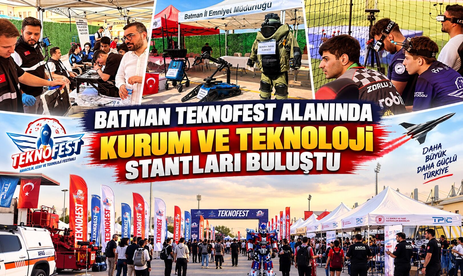 Batman TEKNOFEST Alanında Kurum ve Teknoloji Stantları Buluştu