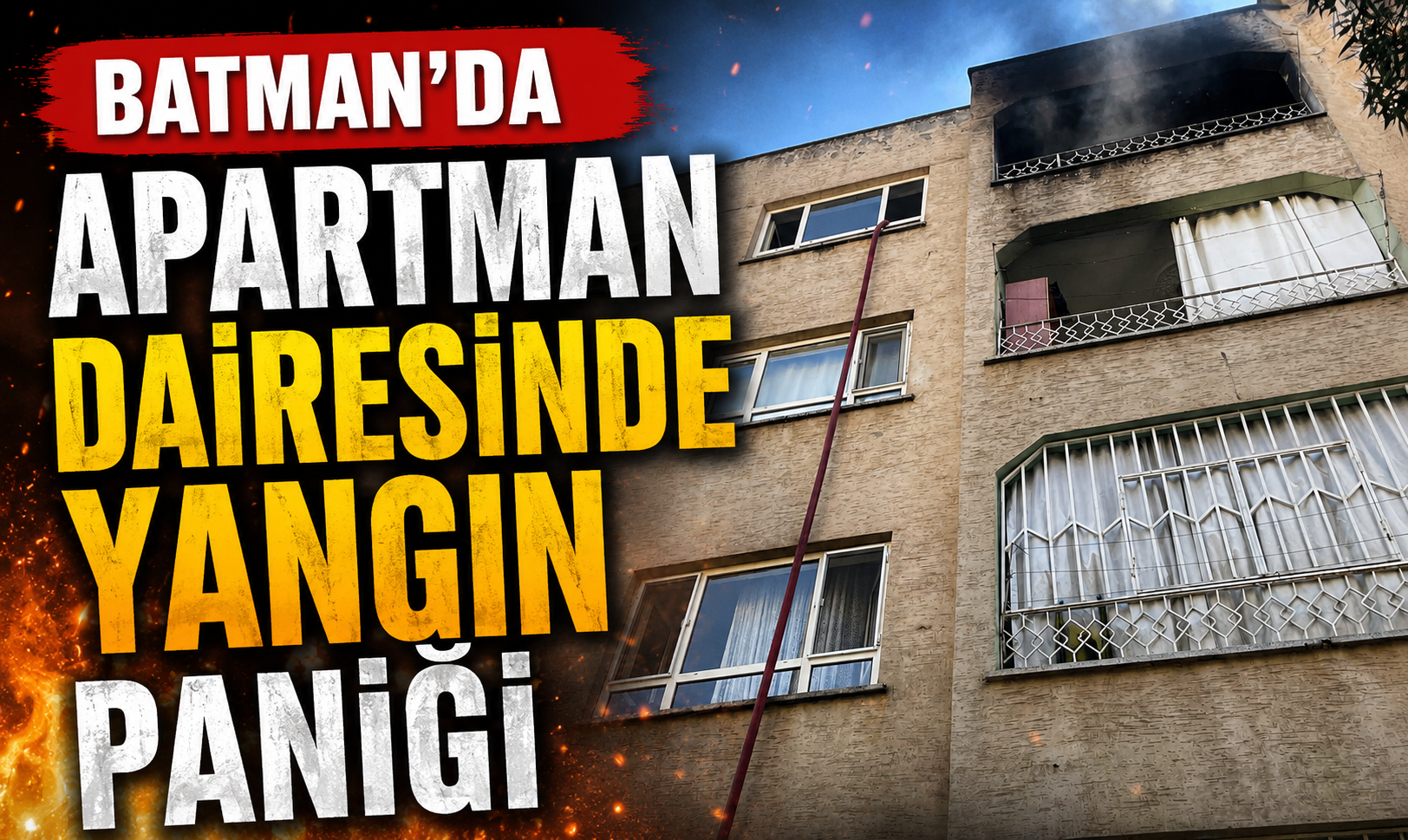 Batman’da Apartman Dairesinde Yangın Paniği