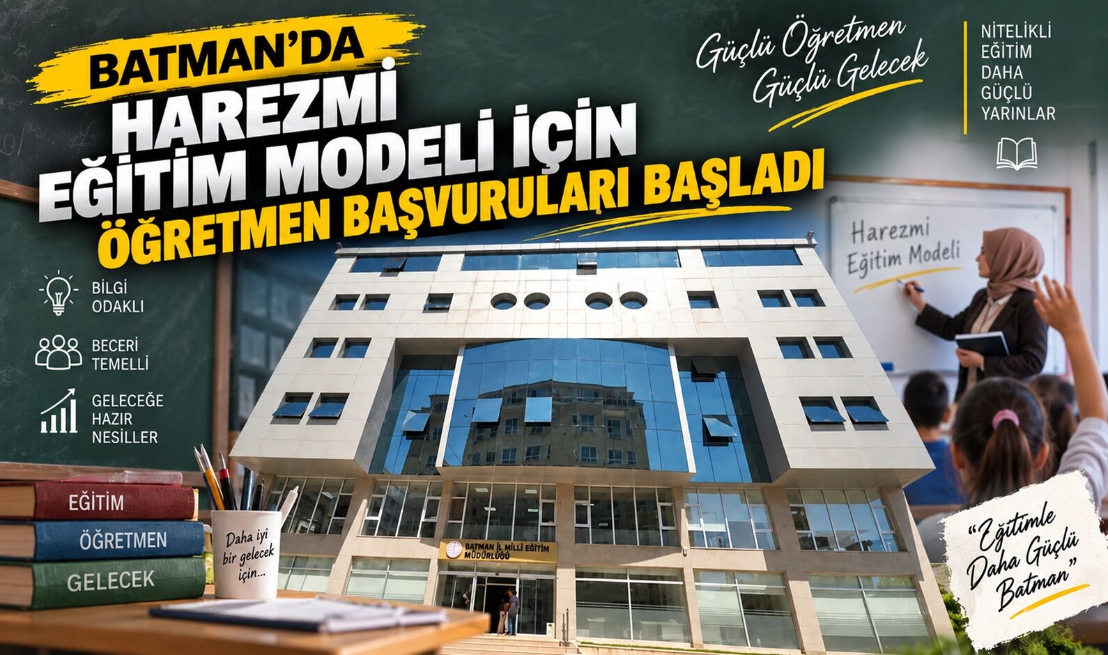Batman’da Harezmi Eğitim Modeli İçin Öğretmen Başvuruları Başladı