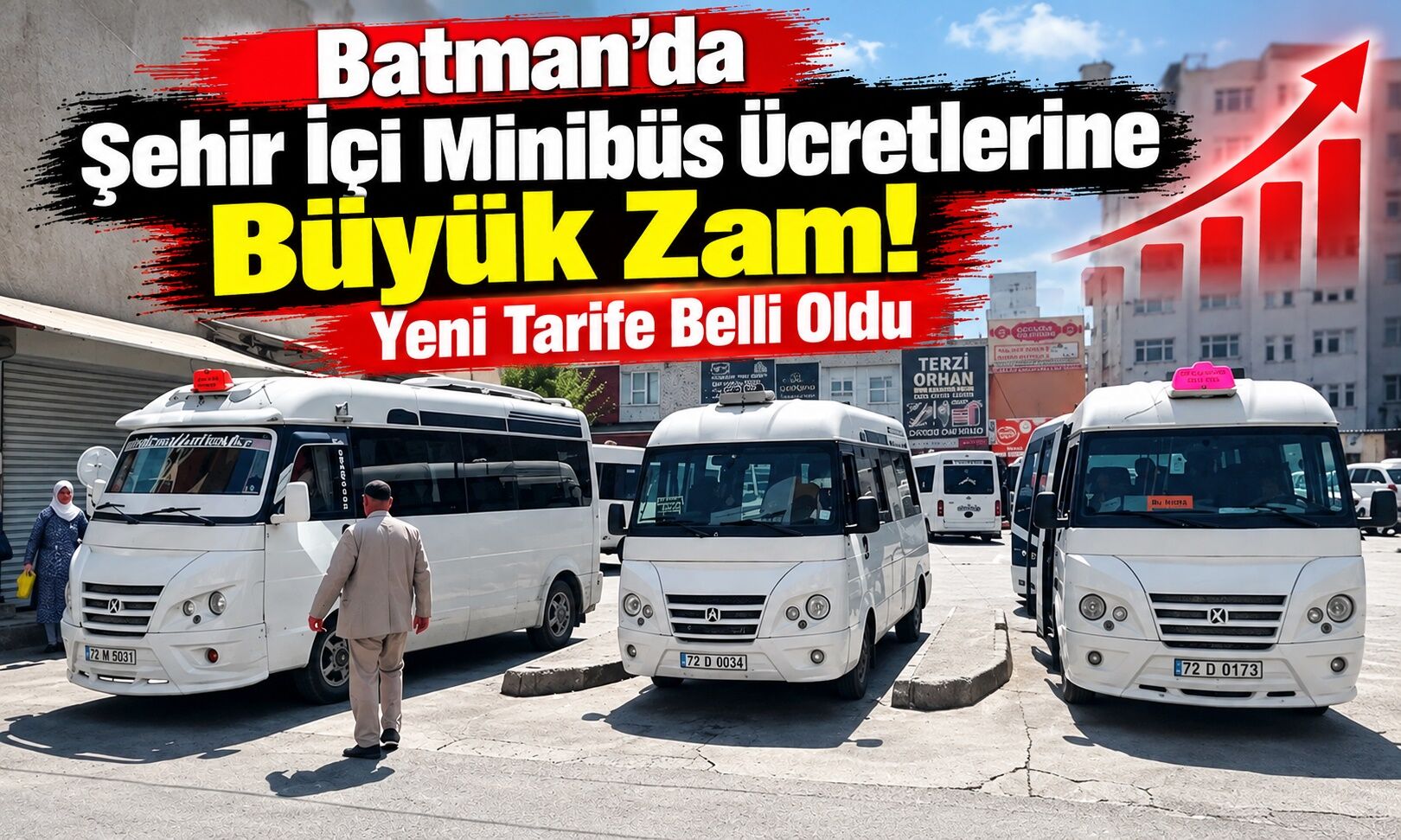 Batman’da Şehir İçi Minibüs Ücretlerine Zam! Yeni Tarife Belli Oldu