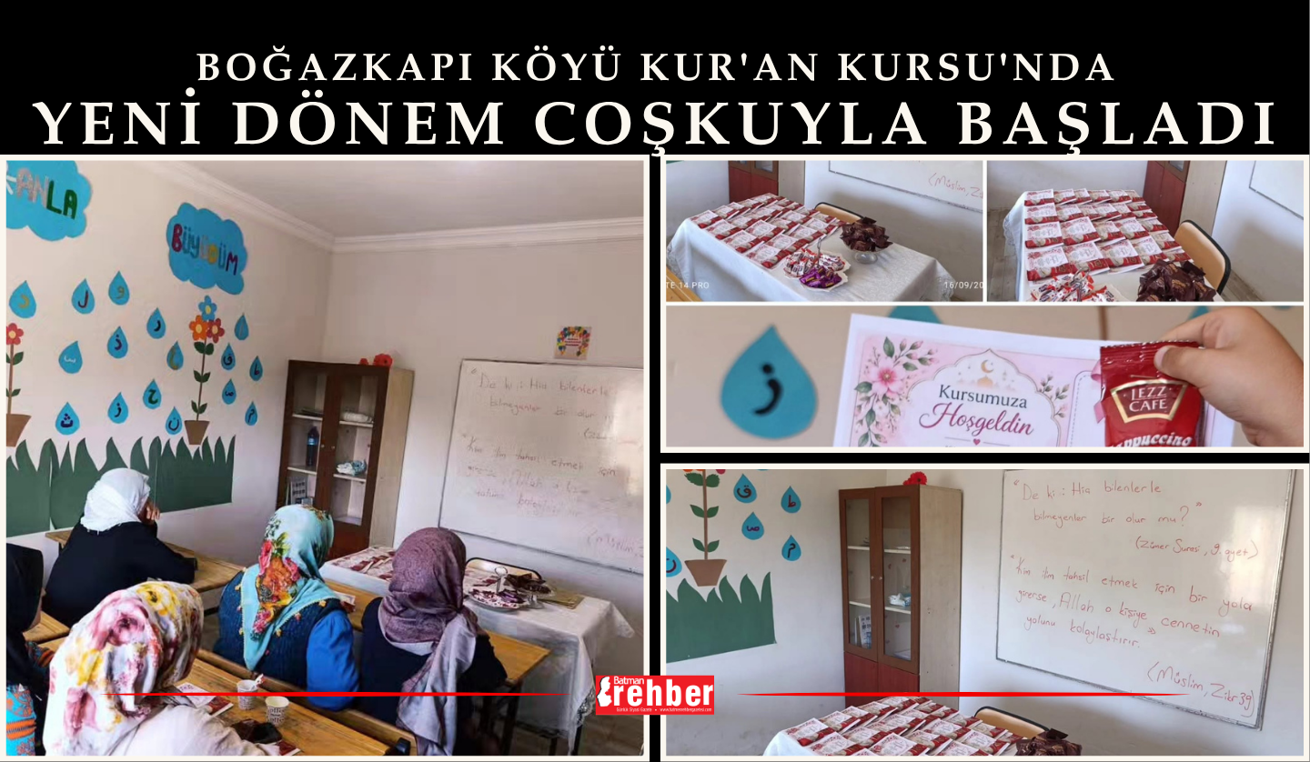 Boğazkapı Köyü Kur'an Kursu'nda Yeni Dönem Coşkuyla Başladı