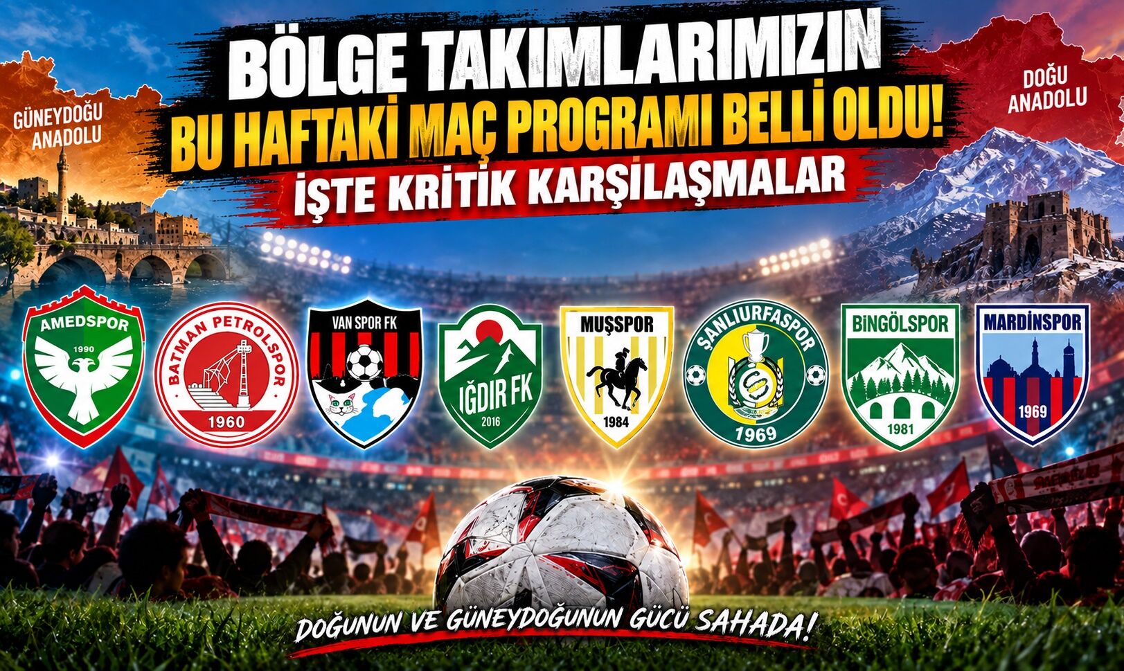 Bölge Takımlarının Bu Haftaki Maç Programı Belli Oldu! İşte Kritik Karşılaşmalar
