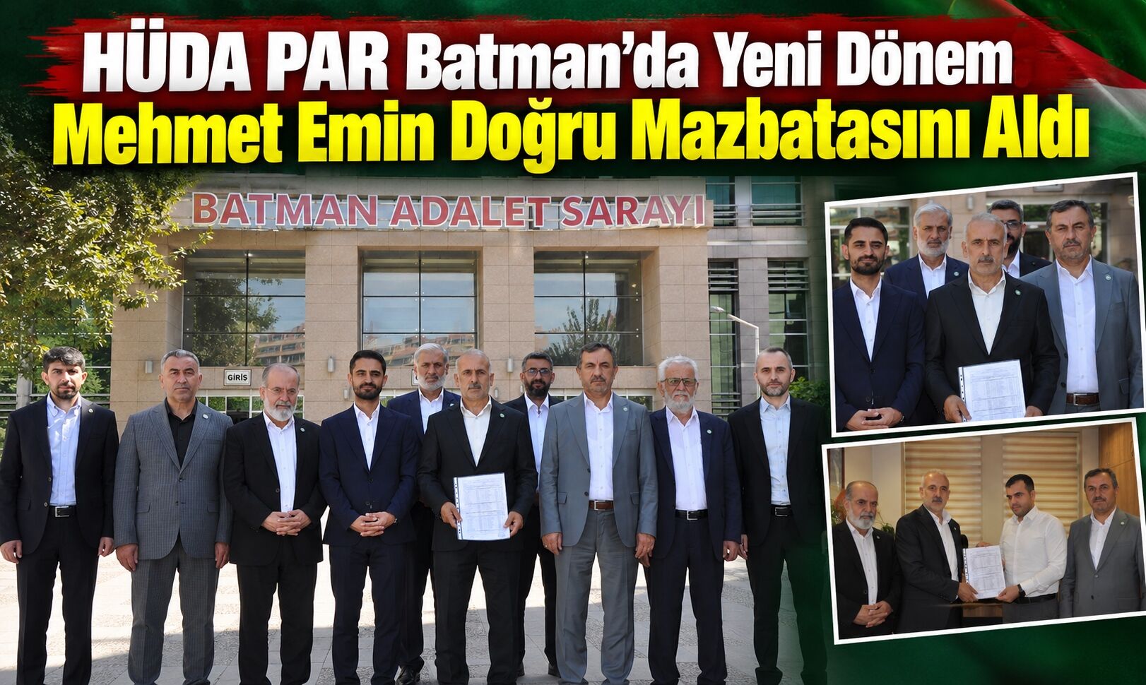 HÜDA PAR Batman’da Yeni Dönem: Mehmet Emin Doğru Mazbatasını Aldı