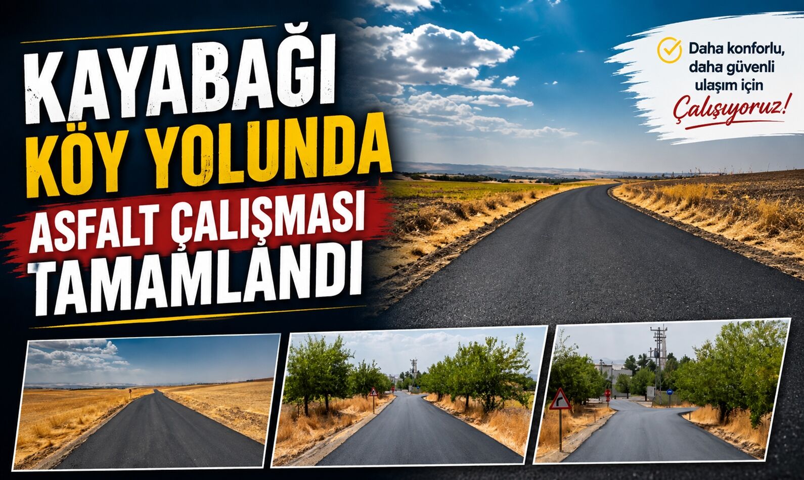 Kayabağı Köy Yolunda Asfalt Çalışması Tamamlandı