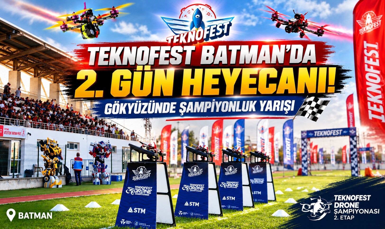 TEKNOFEST Batman’da 2. Gün Heyecanı! Gökyüzünde Şampiyonluk Yarışı
