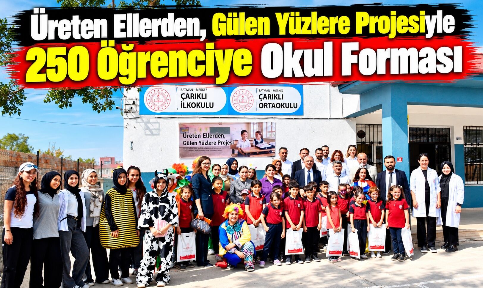 Üreten Ellerden, Gülen Yüzlere Projesiyle 250 Öğrenciye Okul Forması