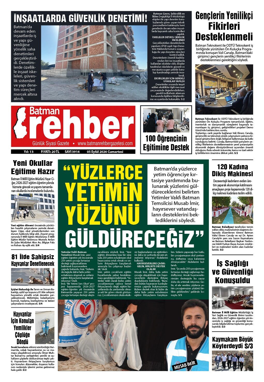 5 Eylül 2026 Cumartesi