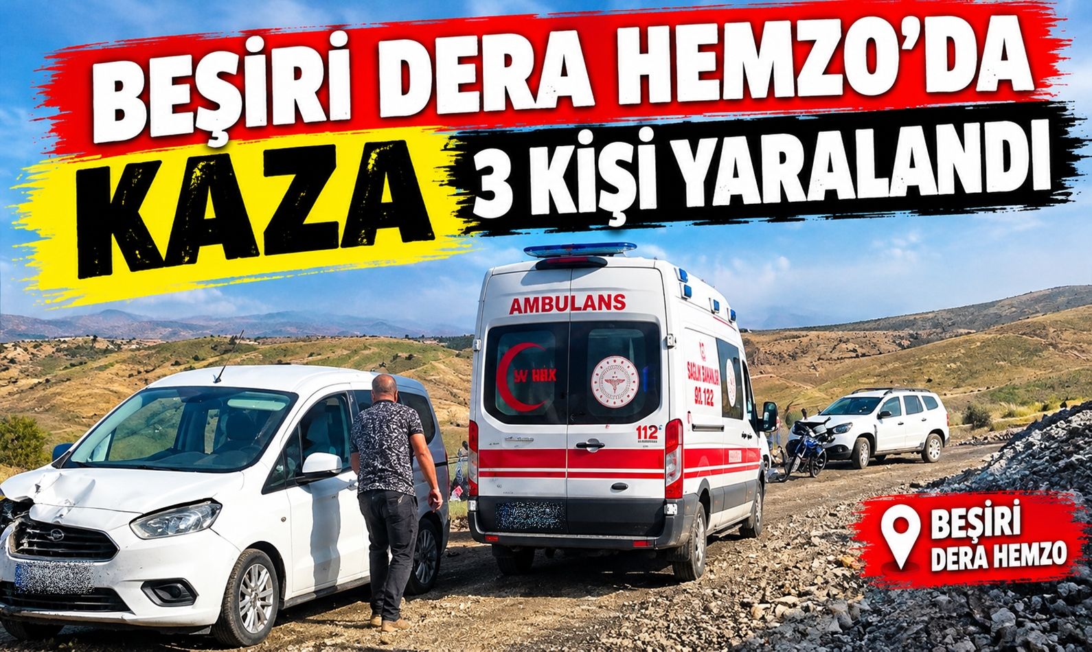 Beşiri Dera Hemzo’da Kaza: 3 Kişi Yaralandı