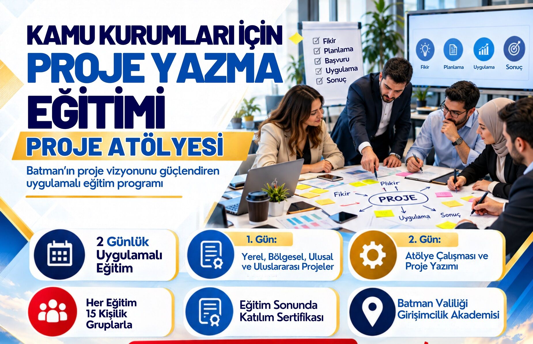 Proje Atölyesiyle Batman’da Kamu Kurumlarının Kapasitesi Güçlendirilecek
