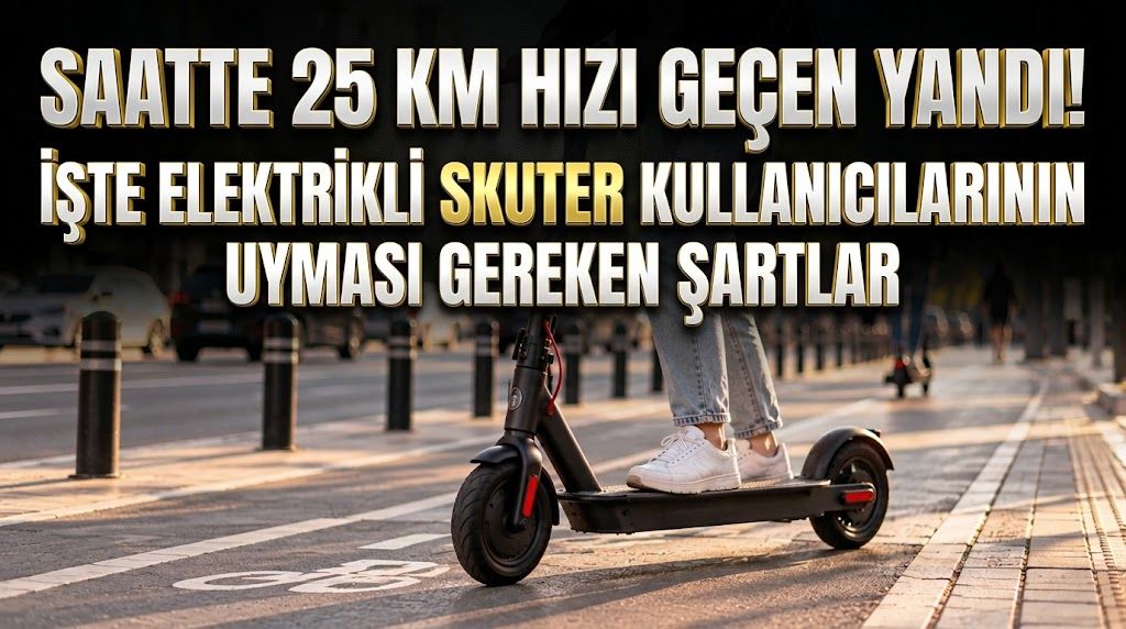 Saatte 25 Km Hızı Geçen Yandı! İşte Elektrikli Skuter Kullanıcılarının Uyması Gereken Şartlar