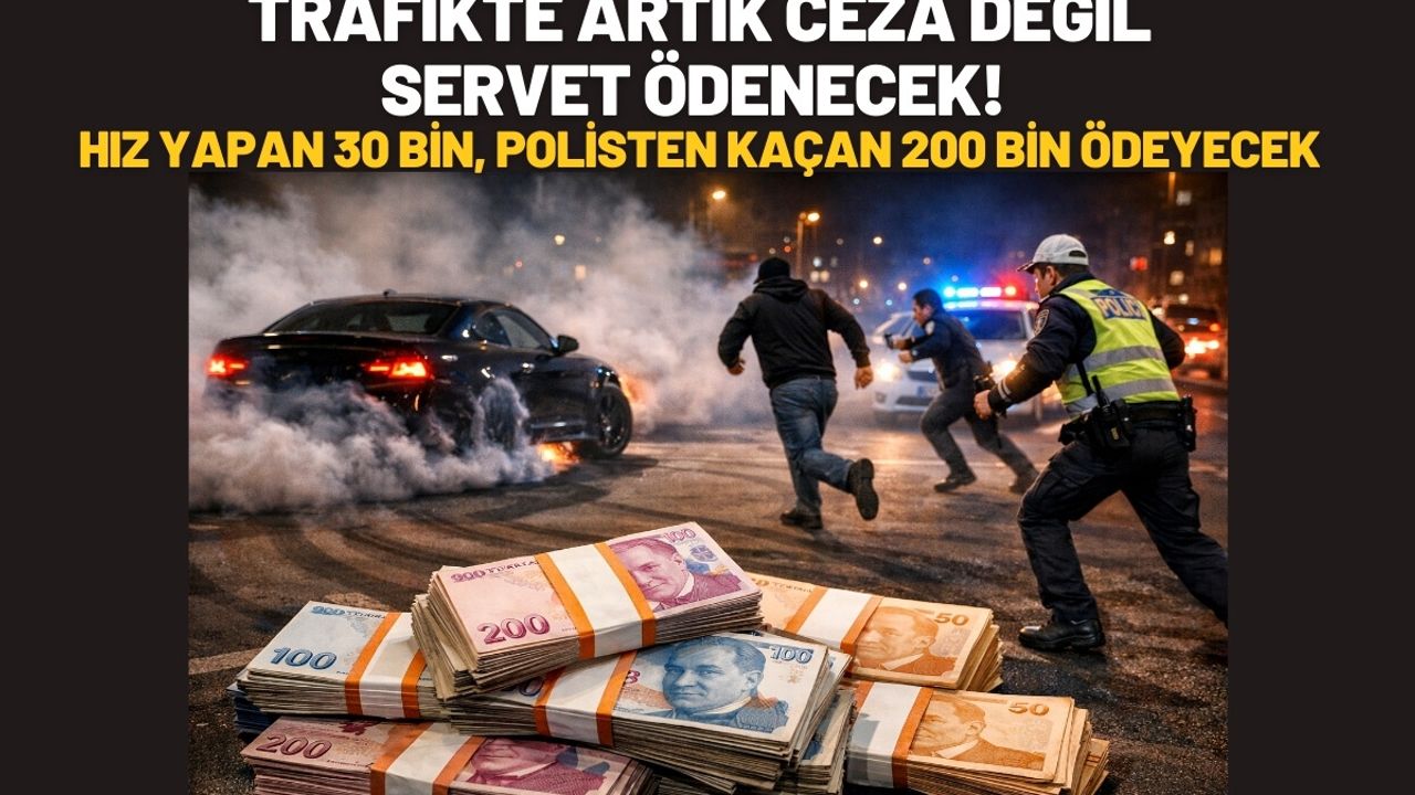 Trafikte Artık Ceza Değil Servet Ödenecek! Hız Yapan 30 Bin, Polisten Kaçan 200 Bin Ödeyecek