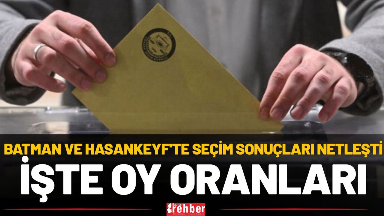 Batman ve Hasankeyf'te Seçim Sonuçları Netleşti: İşte Oy Ora