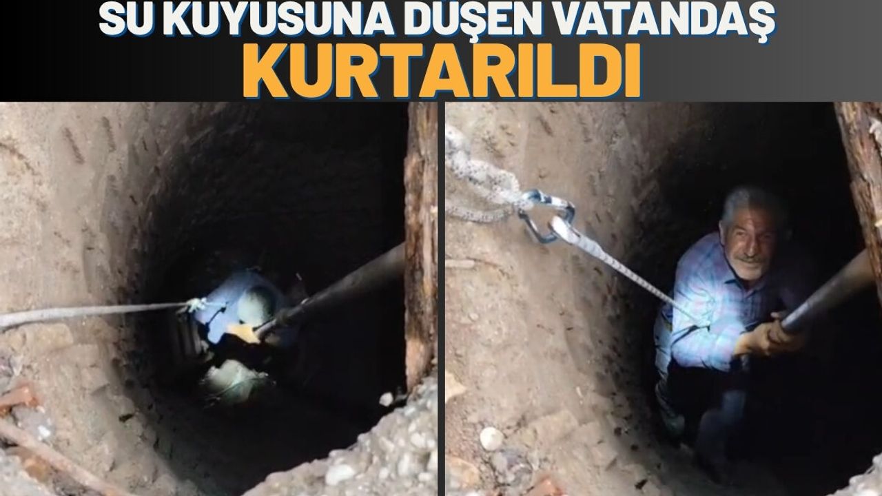 Su Kuyusuna Düşen Vatandaş Kurtarıldı