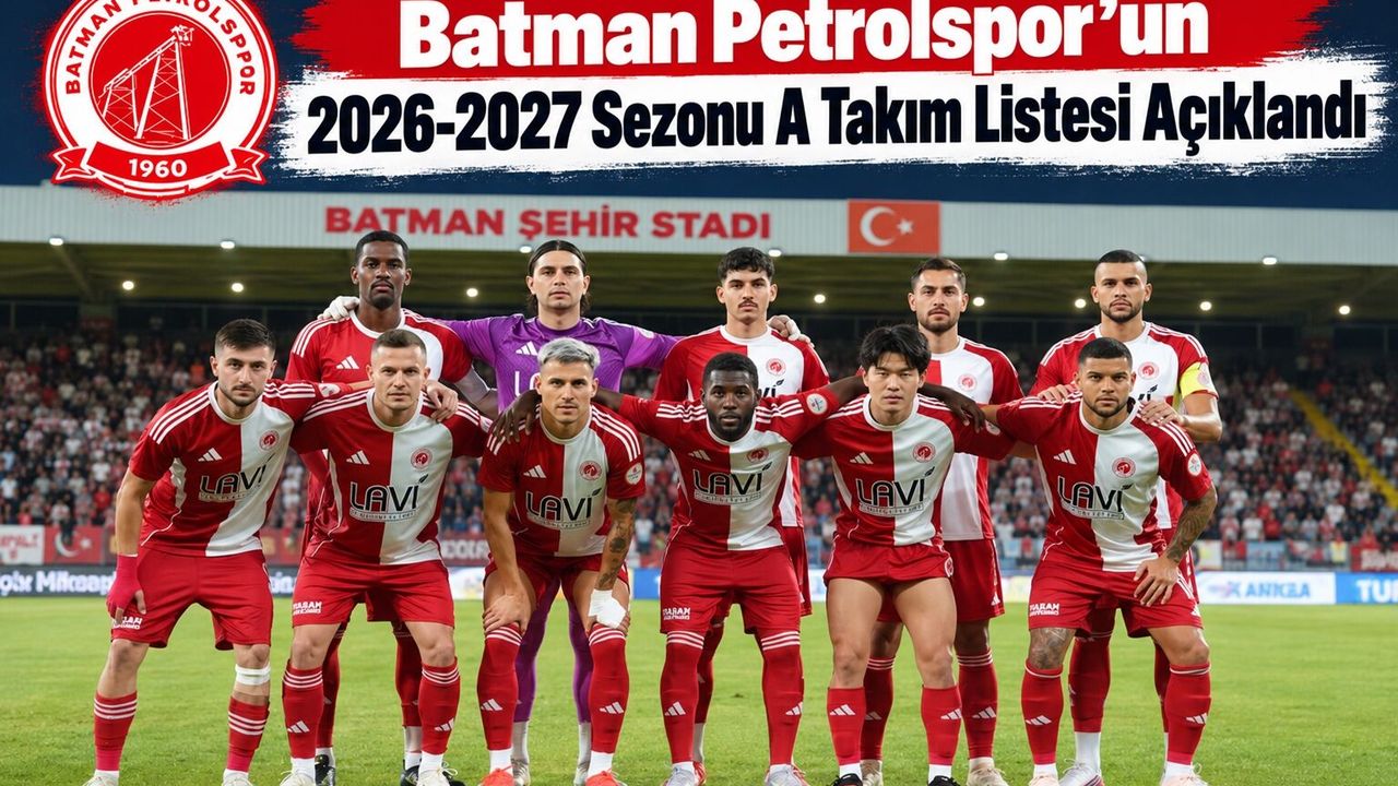 Batman Petrolspor’un 2026-2027 Sezonu A Takım Listesi Açıklandı