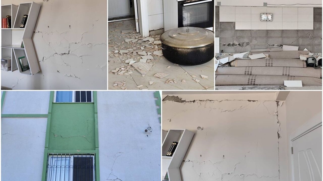 Şanlıurfa'daki deprem bazı yapılarda hasar oluşturdu