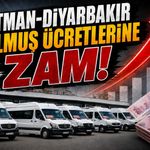 Batman-Diyarbakır Dolmuş Ücretlerine Zam! Yeni Tarife Bugün Yürürlüğe Girdi