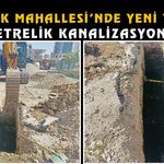 Korik Mahallesi’nde Yeni Yola 250 Metrelik Kanalizasyon Hattı