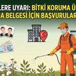 Üreticilere Uyarı: Bitki Koruma Ürünleri Uygulama Belgesi İçin Başvurular Başladı