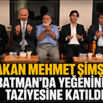 Bakan Mehmet Şimşek, Batman’da Yeğeninin Taziyesine Katıldı