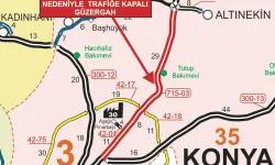 Konya Cihanbeyli yolu kar nedeniyle kapandı