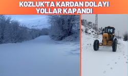 Kozluk'ta Kardan Dolayı Yollar Kapandı