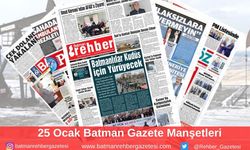 Batman Gazete Manşetleri 25 Ocak 2025