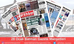 Batman Gazete Manşetleri 28 Ocak 2025