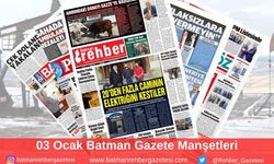 Batman Gazete Manşetleri 3 Aralık