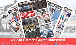 Batman Gazete Manşetleri 4 Ocak