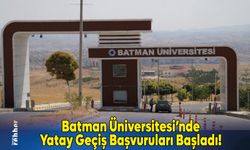 Batman Üniversitesi'nde Yatay Geçiş Başvuruları Başladı!