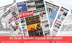 Batman Gazete Manşetleri 01 Ocak