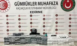 Edirne'de çok sayıda kaçak eşya ele geçirildi