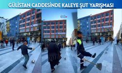 Gülistan Caddesinde Kaleye Şut Yarışması