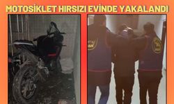 Motosiklet hırsızı evinde yakalandı