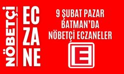 Batman nöbetçi eczaneler, 9 Şubat Pazar nöbetçi eczane