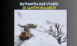 Batman’da Kar Uyarısı 20 Santimi Bulabilir