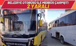 Belediye Otobüsü ile Midibüs Çarpıştı: 2 Yaralı