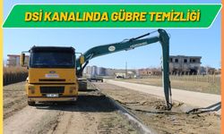 DSİ Kanalında Gübre Temizliği